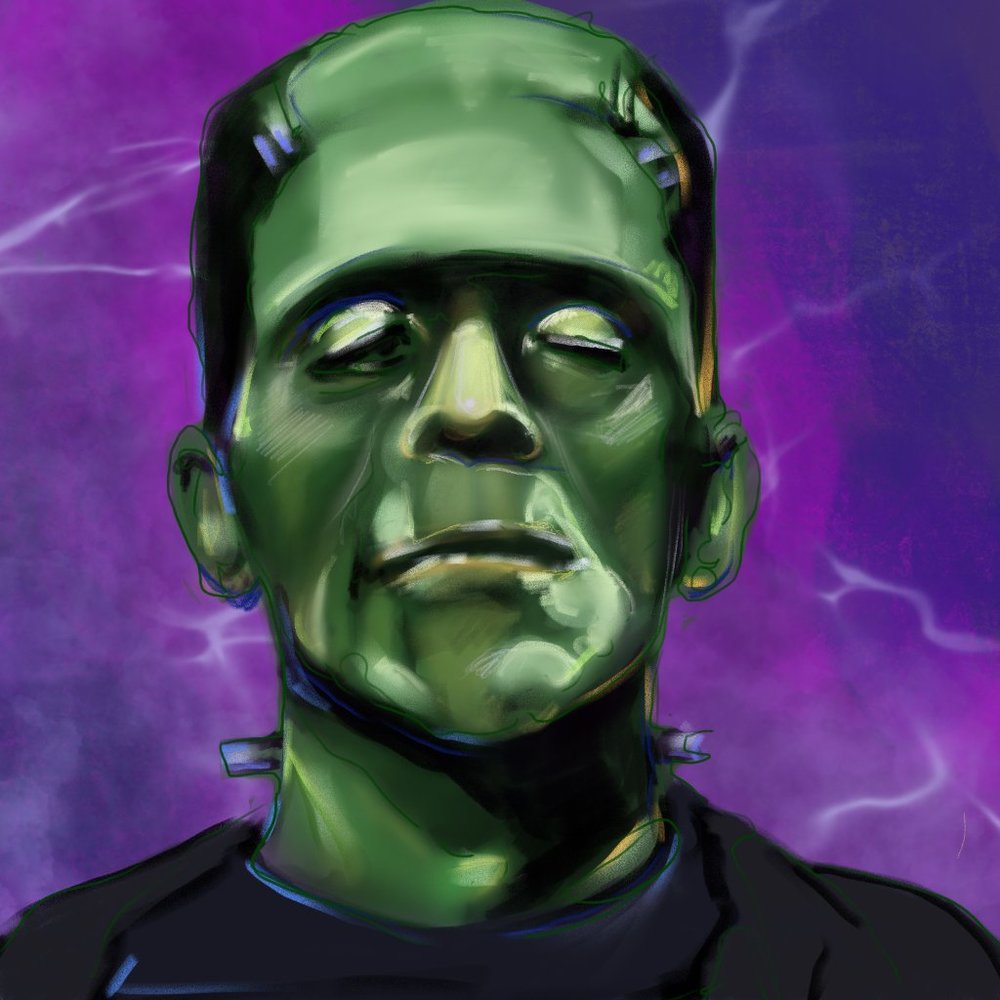 Fine Art Print Frankenstein 's Monster Universal Classic Horror Movie icon